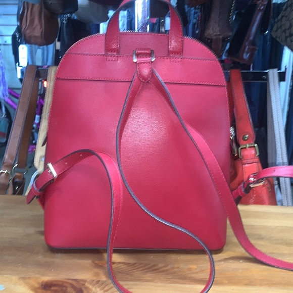 Michael Kors Backpack π in beautiful dark red w/ gold hardware - Picture 10 of 13